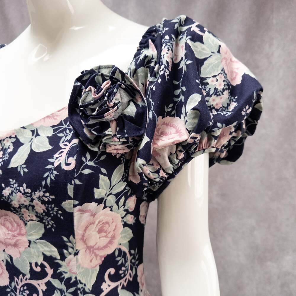 Vintage Jessica McClintock‎ 1980s cottagecore puff sleeves dress with crinoline - Picture 4 of 9